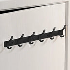 Rustproof Aluminum Nail-Mounted Hook Rack (7 Hooks)