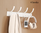 Rustproof Aluminum Nail-Mounted Hook Rack (7 Hooks)