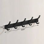 Rustproof Aluminum Nail-Mounted Hook Rack (7 Hooks)