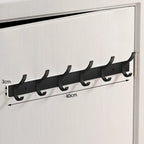 Rustproof Aluminum Nail-Mounted Hook Rack (7 Hooks)