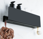Rustproof Aluminum Space-Saving Wall Shelf Organizer With Hooks