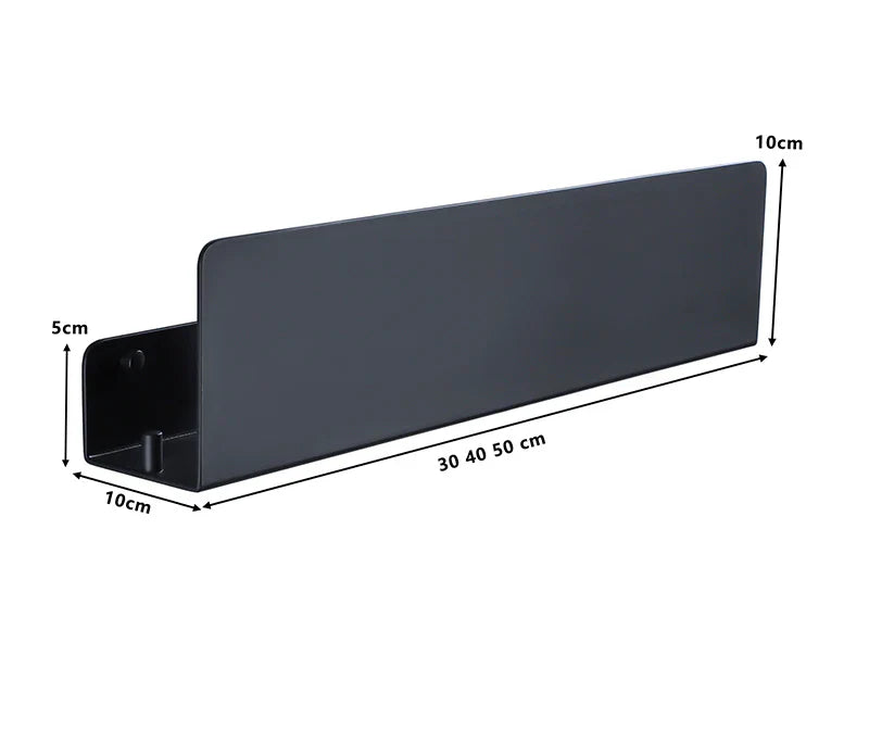 Rustproof Aluminum Space-Saving Wall Shelf Organizer With Hooks