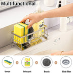 Rustproof Stainless Steel Freestanding Sponge & Brush Holder