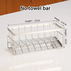Rustproof Stainless Steel Freestanding Sponge & Brush Holder