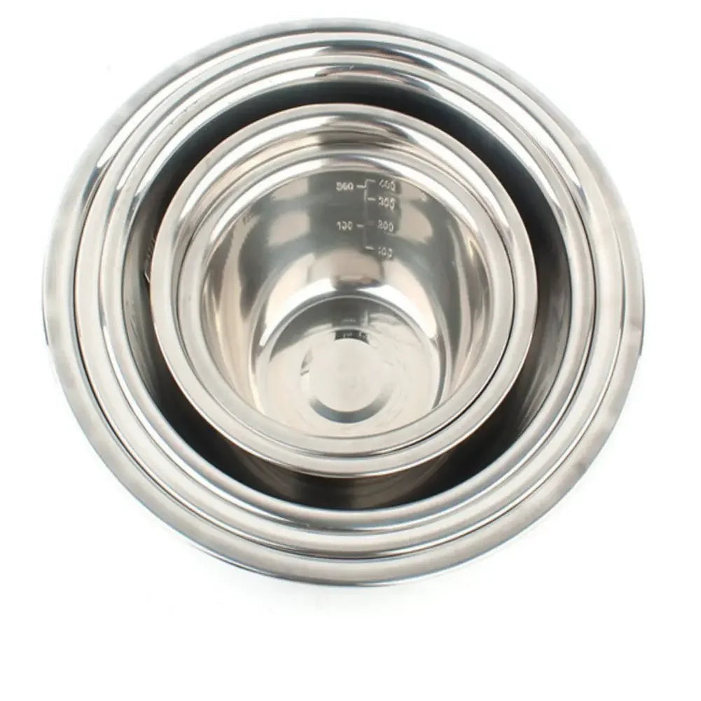 Rustproof Stainless Steel Stackable Mixing Bowls (Set of 5)
