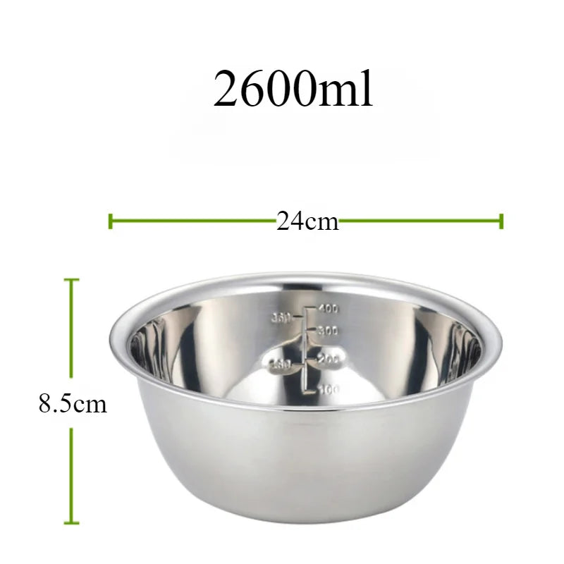 Rustproof Stainless Steel Stackable Mixing Bowls (Set of 5)