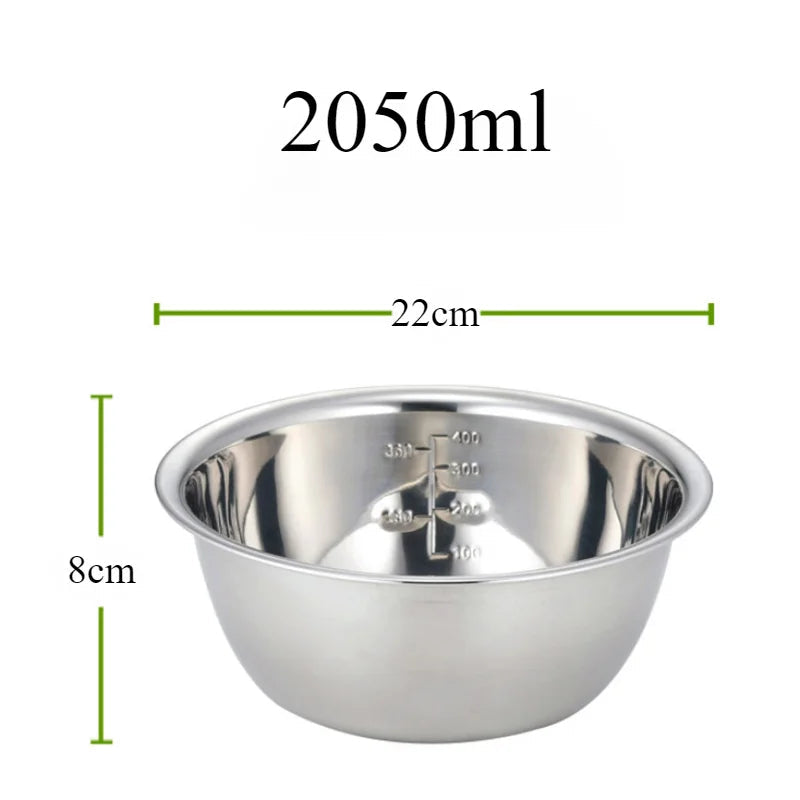 Rustproof Stainless Steel Stackable Mixing Bowls (Set of 5)