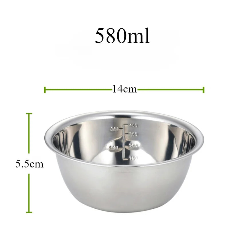 Rustproof Stainless Steel Stackable Mixing Bowls (Set of 5)