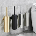 Rustproof Stainless Steel Toilet Brush & Holder (Removable Inner Cup)