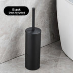 Rustproof Stainless Steel Toilet Brush & Holder (Removable Inner Cup)