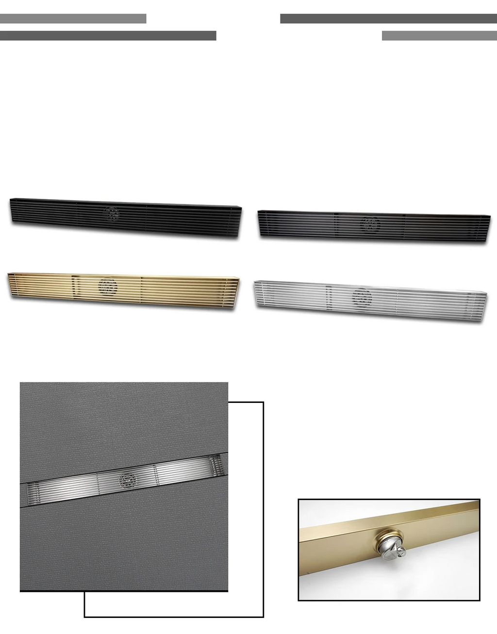 SUS304 Stainless Steel & Anti-Odor Tile-In Linear Shower Drain (600mm)
