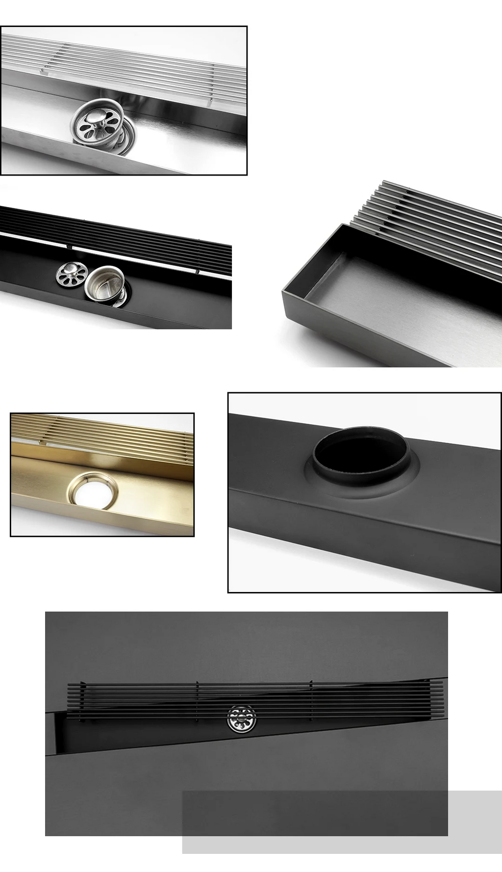 SUS304 Stainless Steel & Anti-Odor Tile-In Linear Shower Drain (600mm)