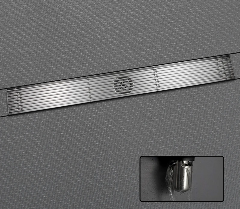 SUS304 Stainless Steel & Anti-Odor Tile-In Linear Shower Drain (600mm)