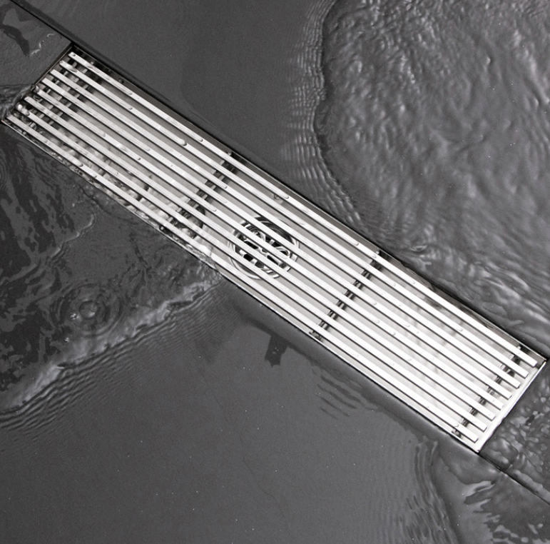 SUS304 Stainless Steel & Anti-Odor Tile-In Linear Shower Drain (600mm)