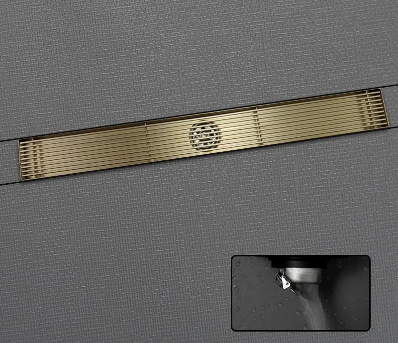 SUS304 Stainless Steel & Anti-Odor Tile-In Linear Shower Drain (600mm)