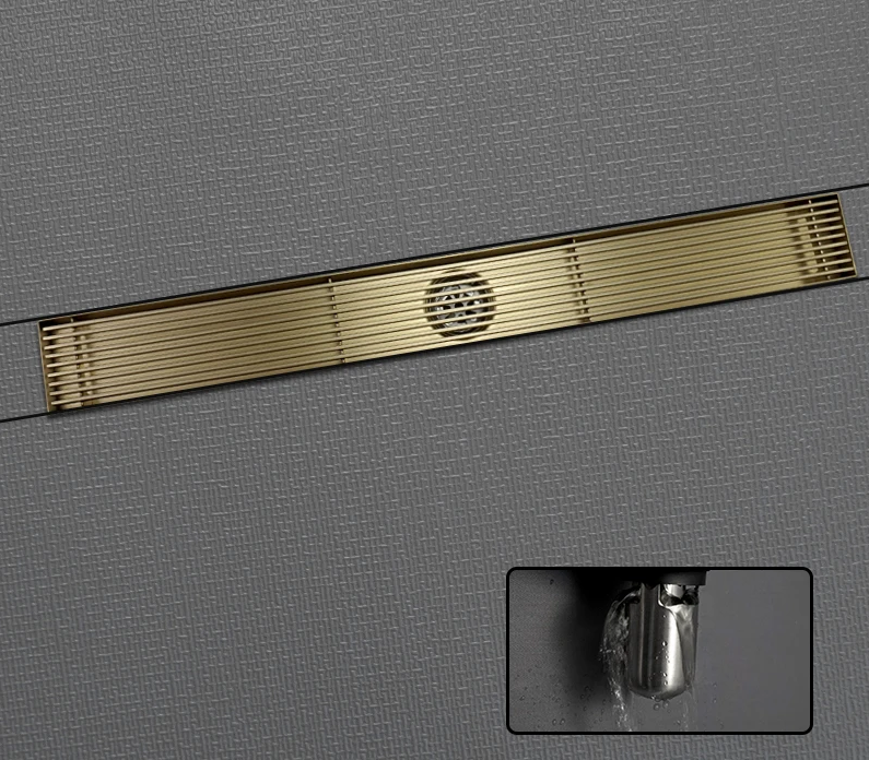 SUS304 Stainless Steel & Anti-Odor Tile-In Linear Shower Drain (600mm)