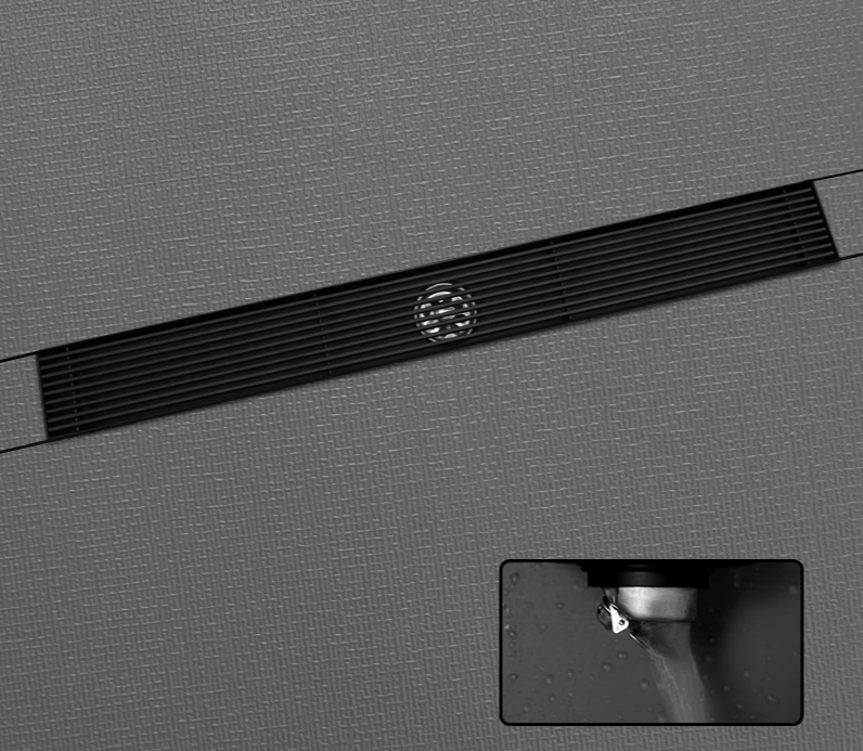 SUS304 Stainless Steel & Anti-Odor Tile-In Linear Shower Drain (600mm)