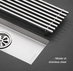 SUS304 Stainless Steel & Anti-Odor Tile-In Linear Shower Drain (600mm)