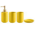 Scandinavian Ceramic Bathroom Accessory Set (4-Piece)
