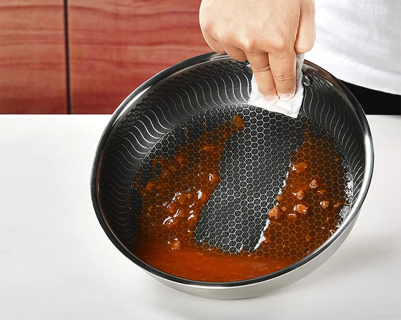 Scratch-Resistant Honeycomb Nonstick Frying Pan