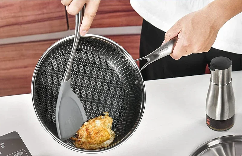 Scratch-Resistant Honeycomb Nonstick Frying Pan