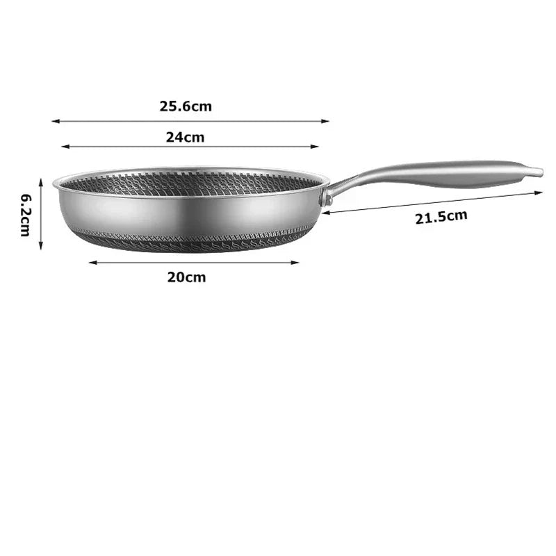 Scratch-Resistant Honeycomb Nonstick Frying Pan