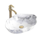 Scratch-Resistant Marble-Pattern Ceramic Vessel Sink (Above-Counter)