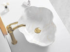 Scratch-Resistant Marble-Pattern Ceramic Vessel Sink (Above-Counter)
