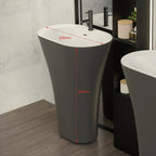 Seamless Solid Surface Pedestal Sink (Floor-Mount)