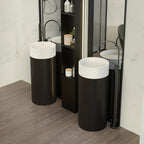 Seamless Solid Surface Pedestal Sink (Floor-Mount)