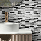 Self-Adhesive Black & White Marble Wall Stickers