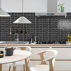 Self-Adhesive Black & White Marble Wall Stickers