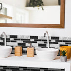 Self-Adhesive Black & White Marble Wall Stickers