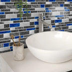 Self-Adhesive Black & White Marble Wall Stickers