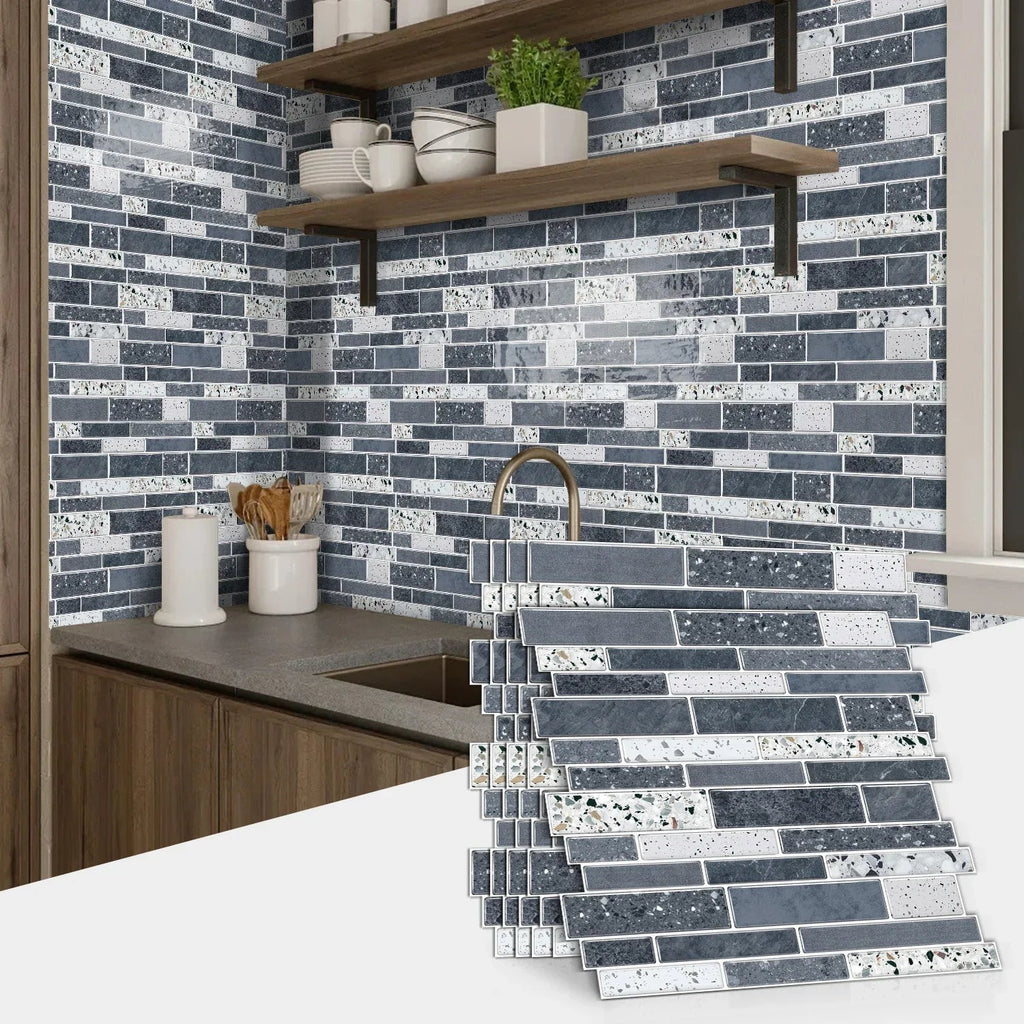 Self-Adhesive Black & White Marble Wall Stickers