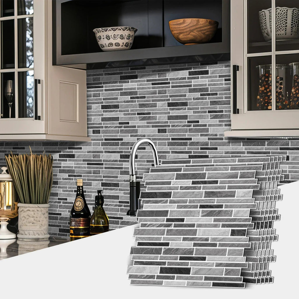 Self-Adhesive Black & White Marble Wall Stickers