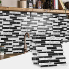 Self-Adhesive Black & White Marble Wall Stickers