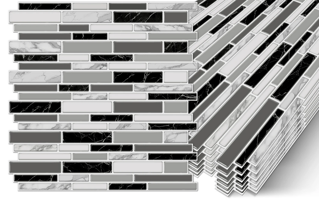 Self-Adhesive Black & White Marble Wall Stickers
