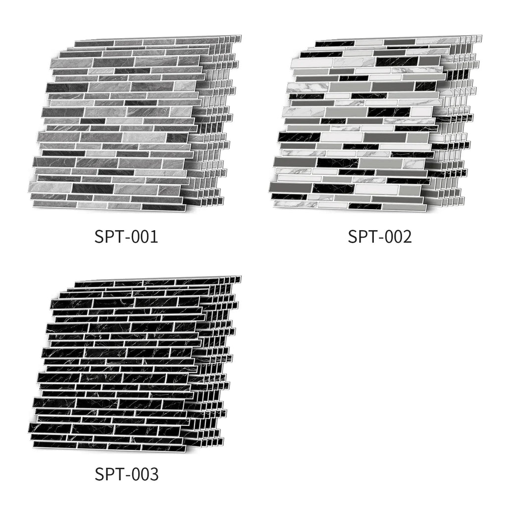 Self-Adhesive Black & White Marble Wall Stickers