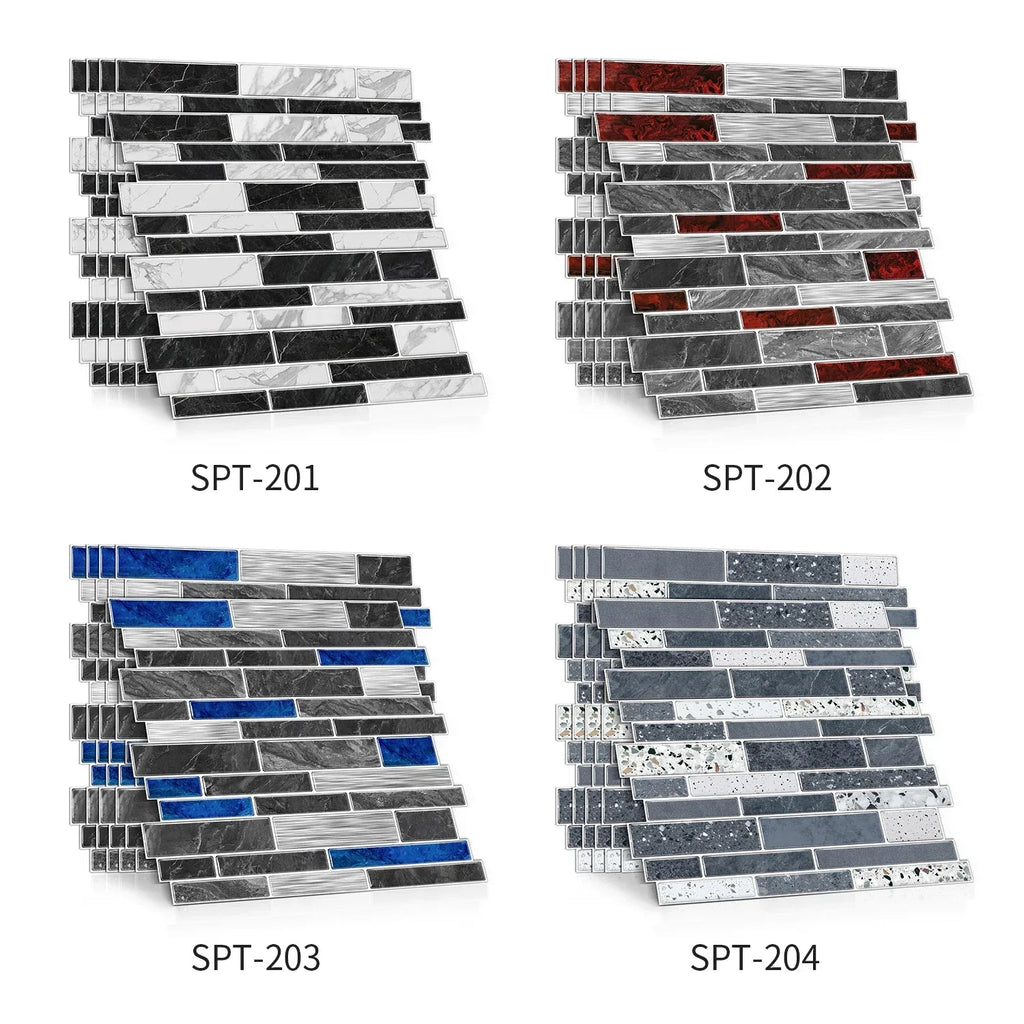 Self-Adhesive Black & White Marble Wall Stickers