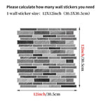 Self-Adhesive Black & White Marble Wall Stickers