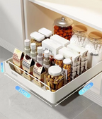 Self-Adhesive Carbon Steel Pull-Out Kitchen Organizer (No-Drill)