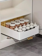 Self-Adhesive Carbon Steel Pull-Out Kitchen Organizer (No-Drill)