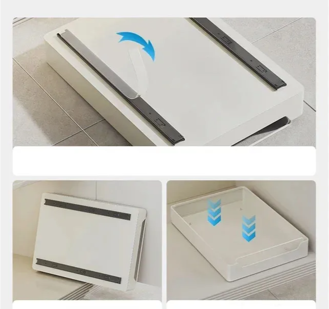 Self-Adhesive Carbon Steel Pull-Out Kitchen Organizer (No-Drill)