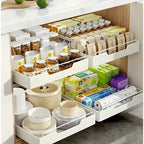 Self-Adhesive Carbon Steel Pull-Out Kitchen Organizer (No-Drill)