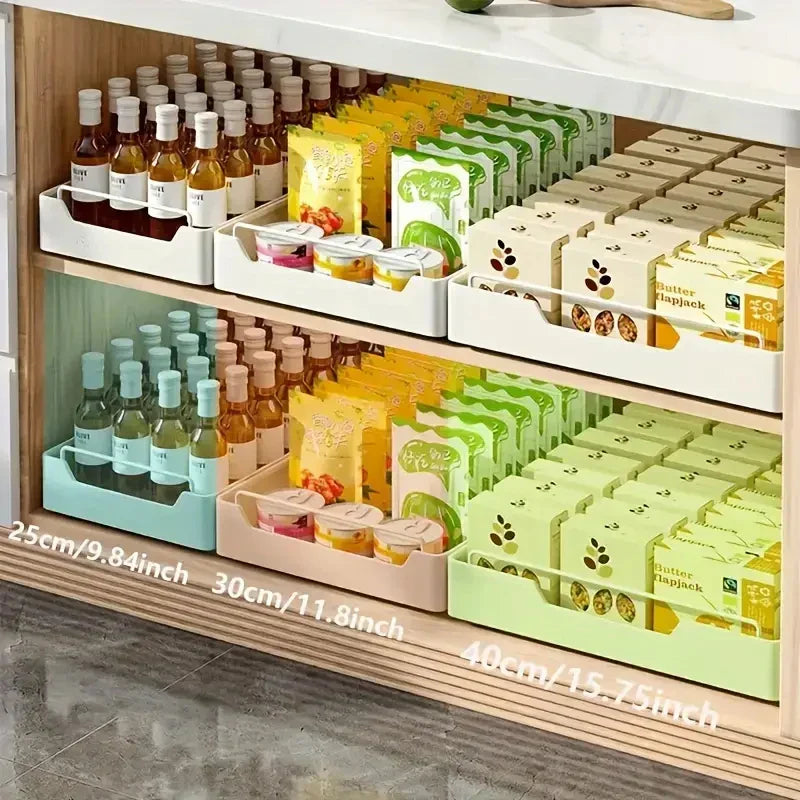 Self-Adhesive Carbon Steel Pull-Out Kitchen Organizer (No-Drill)