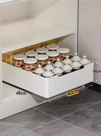 Self-Adhesive Carbon Steel Pull-Out Kitchen Organizer (No-Drill)