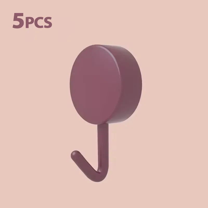 Self-Adhesive No-Drill Silicone Wall Hooks (Set of 5/10)