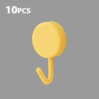 Self-Adhesive No-Drill Silicone Wall Hooks (Set of 5/10)