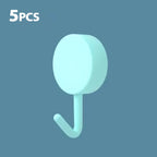 Self-Adhesive No-Drill Silicone Wall Hooks (Set of 5/10)
